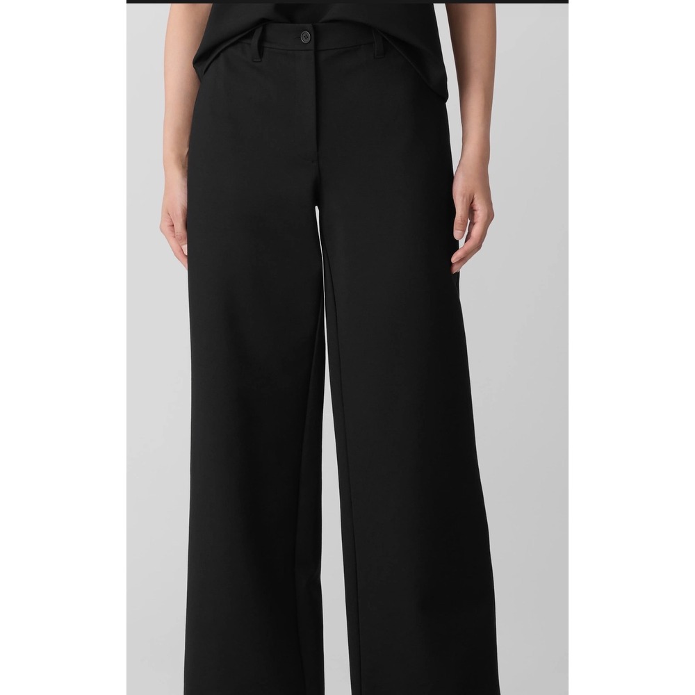 Eileen Fisher Wide F/L Trouser Black Small New With Tags
